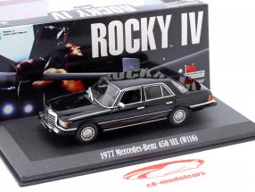 Mercedes-Benz 450 SEL (W116) 1977 Film Rocky IV (1985) schwarz 1:43 Greenlight