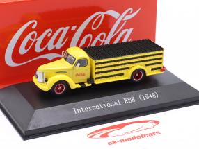 International KB8 Coca-Cola bestelwagens Bouwjaar 1948 geel 1:72 Edicola