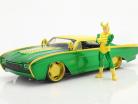 Ford Thunderbird 1963 Met Marvel figuur Loki groente / geel 1:24 Jada Toys