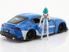 Toyota Supra MK5 Séries TV robotique avec chiffre Max Sterling bleu 1:24 Jada Toys