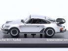 Porsche 911 (930) Turbo Bouwjaar 1977 zilver metalen 1:43 Minichamps