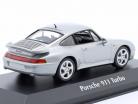 Porsche 911 Turbo S (993) Byggeår 1995 sølv metallisk 1:43 Minichamps