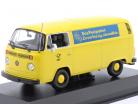 Volkswagen VW T2 autobús Alemán Oficina Federal de Correos Año de construcción 1972 amarillo 1:43 Minichamps