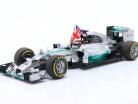 L. Hamilton Mercedes F1 W05 #44 vinder Abu Dhabi GP formel 1 Verdensmester 2014 1:18 Minichamps