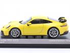 Porsche 911 (992) GT3 Año de construcción 2020 racing amarillo / plata llantas 1:43 Minichamps