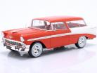 Chevrolet Bel Air Nomad Custom Ano de construção 1956 luz vermelha / branco 1:18 KK-Scale