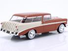 Chevrolet Bel Air Nomad 建设年份 1956 棕色的 金属的 / 奶油 白色的 1:18 KK-Scale