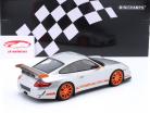 Porsche 911 GT3 RS Byggeår 2007 sølv / orange fælge 1:18 Minichamps
