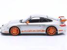 Porsche 911 (997) GT3 RS Baujahr 2007 silber / orangene Felgen 1:18 Minichamps