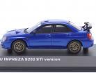 Subaru Impreza S202 STi Baujahr 2002 blau metallic 1:43 Kyosho