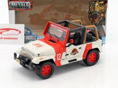 Jeep Wrangler ano de construção 1992 filme Jurassic World 2015 vermelho / branco 1:24 Jada Toys