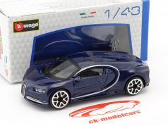 Bugatti Chiron donkerblauw 1:43 Bburago
