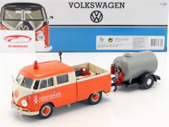 Volkswagen VW Type 2 T1 Pick-Up Road Service Set orange / cream / gray 1:24 MotorMax