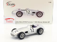 Stirling Moss Mercedes-Benz W196 #12 победитель Британская GP формула 1 1955 1:18 iScale