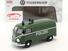 Volkswagen VW Type 2 T1 busje politie groen 1:24 MotorMax