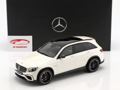 Mercedes-Benz AMG GLC 63 SUV designo diamant hvid lyse 1:18 GT-SPIRIT