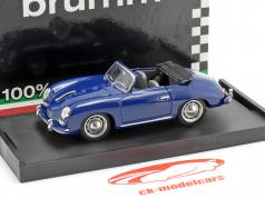 Porsche 356 Cabriolet Bouwjaar 1952 blauw 1:43 Brumm