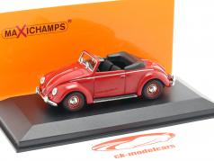Volkswagen VW Hebmüller Cabriolet Bouwjaar 1950 rood 1:43 Minichamps
