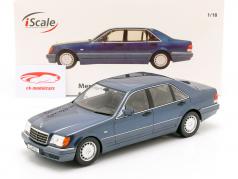 Mercedes-Benz S500 (W140) 築 1994-98 azurit ブルー / グレー 1:18 iScale