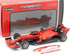 Sebastian Vettel Ferrari SF90 #5 Australisch GP F1 2019 in blaar 1:43 Bburago