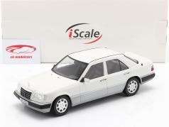 Mercedes-Benz E-Klasse (W124) Baujahr 1989 arktisweiß 1:18 iScale