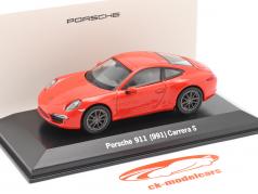 Porsche 911 (991) Carrera S lava orange 1:43 Welly