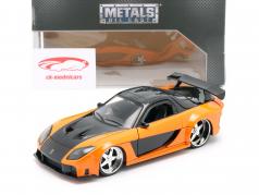 Han's Mazda RX-7 Fast & Furious Tokyo Drift (2006) orange / black 1:24 Jada Toys