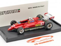 车手:维伦纽夫~法拉利126C2 #27 第二名 圣马力诺 F1 大奖赛1982年1:43 Brumm