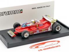 Jody Scheckter Ferrari 312T5 #1 Monaco GP Formel 1 1980 mit Fahrerfigur 1:43 Brumm