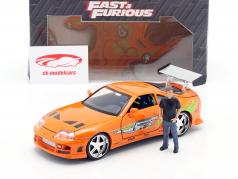 Brian's Toyota Supra 1995 film Fast & Furious (2001) avec figure 1:24 Jada Toys