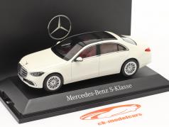 Mercedes-Benz S级 (V223) 建设年份 2020 designo 钻石白 明亮的 1:43 Herpa