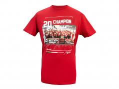 Mick Schumacher T-Shirt fórmula 2 Campeón mundial 2020 rojo