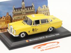 Mercedes-Benz 200 D Taxi Брюссель 1966 желтый 1:43 Altaya