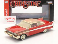 Plymouth Fury 建設年 1958 映画 Christine (1983) 赤 / 白い 1:18 AutoWorld