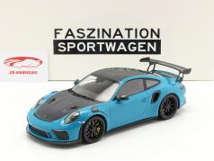 Porsche 911 (991 II) GT3 RS Weissach Package 2019 迈阿密蓝 / 黑色的 轮辋 1:18 Minichamps