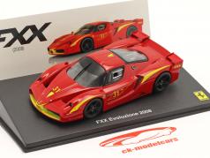 Ferrari FXX Evoluzione 建設年 2008 と ショーケース 赤 / 黄 1:43 Altaya