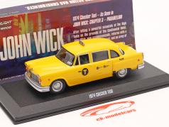 Checker Taxi New York City 1974 Filme John Wick III (2019) amarelo 1:43 Greenlight