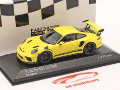 Porsche 911 (991 II) GT3 RS 2018 race geel / zwart velgen 1:43 Minichamps
