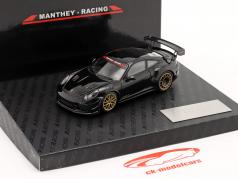 Porsche 911 (991 II) GT3 RS MR Manthey Racing Preto / dourado aros 1:43 Minichamps