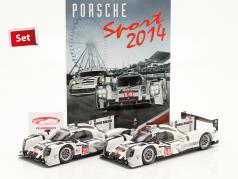 2-Car Set 和 一本书： Porsche 919 Hybrid #20 #14 24h LeMans 2014 1:18 Ixo