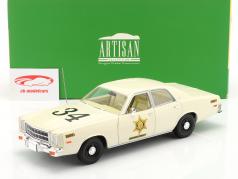 Plymouth Fury Riverton Sheriff #34 year 1977 white 1:18 Greenlight