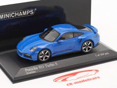 Porsche 911 (992) Turbo S Coupe Ano de construção 2020 shark azul 1:43 Minichamps