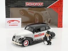 Chevrolet Master Deluxe Mr. Monopoly 1939 黑色的 / 白色的 1:24 Jada Toys