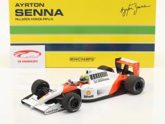 Ayrton Senna McLaren MP4/6 #1 Fórmula 1 Campeão mundial 1991 1:18 Minichamps