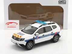 Dacia Duster Ph.2 Police Municipale 2021 白 / 青い 1:18 Solido