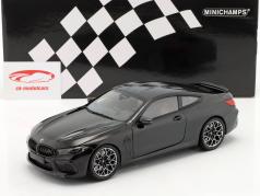 BMW 8 Series M8 Coupe (F92) ano de construção 2020 Preto metálico 1:18 Minichamps