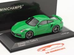 Porsche 911 (992) Turbo S Sport Design 2021 蟒蛇绿 1:43 Minichamps