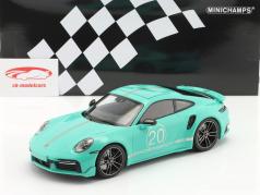 Porsche 911 (992) Turbo S Sport Design 2021 menthe verte 1:18 Minichamps
