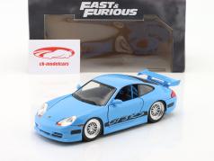 Brian's Porsche 911 (996) GT3 RS Fast and Furious 5 (2011) blu 1:24 Jada Toys