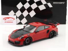 Porsche 911 (991 II) GT2 RS 2018 赤 / 黒 リム 1:18 Minichamps